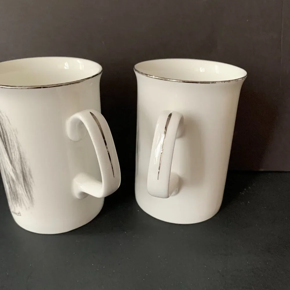 HARMONI DESIGNS BONE CHINA SHIH TZU DOG COFFEE TEA MUG  SET OF 2 MADE IN ENGLAND - Picture 5 of 9